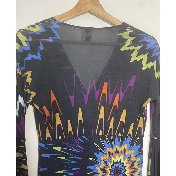 Missoni Abstract‎ V-Neck Bell-Sleeve Dana Dress Size 4 - Picture 7 of 12